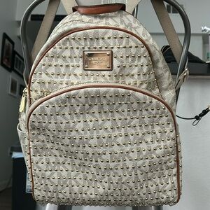 Michael Kors Jet Set Item Signature PVC Large Studded Backpack-GREAT CONDITION